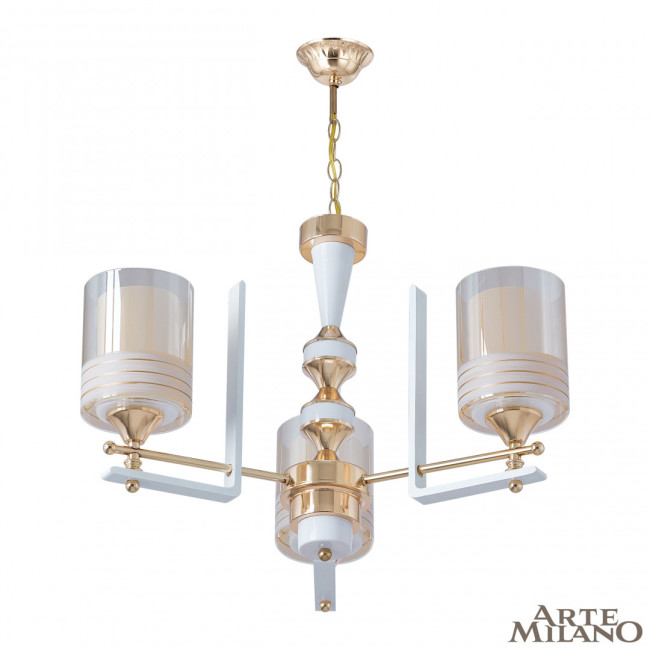 Подвесная люстра Arte Milano Florentia-6087 306087/3 Wh/Gd Подвесная люстра Arte Milano Florentia-6087 306087/3 Wh/Gd