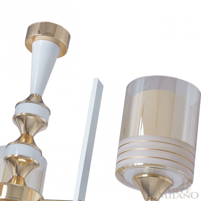 Подвесная люстра Arte Milano Florentia-6087 306087/3 Wh/Gd Подвесная люстра Arte Milano Florentia-6087 306087/3 Wh/Gd