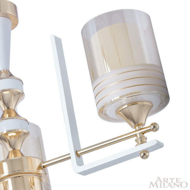 Подвесная люстра Arte Milano Florentia-6087 306087/3 Wh/Gd Подвесная люстра Arte Milano Florentia-6087 306087/3 Wh/Gd