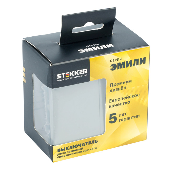 Выключатель 2-клавишный (механизм) СЗК Stekker Эмили 250В 10АRSW10-5104-10ZK платиново-серый soft touch 50239 Выключатель 2-клавишный (механизм) СЗК Stekker Эмили 250В 10АRSW10-5104-10ZK платиново-серый soft touch 50239