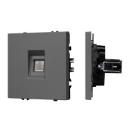 Механизм компьютерной розетки Arlight SCT-NOBE-MPC1-SFPL-GR (RJ-45, CAT6) 054307