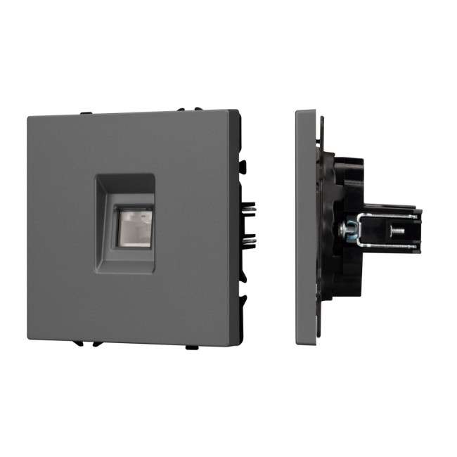 Механизм компьютерной розетки Arlight SCT-NOBE-MPC1-SFPL-GR (RJ-45, CAT6) 054307