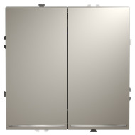 Выключатель двухклавишный с подсветкой Voltum S70 VLS020203 (кашемир)