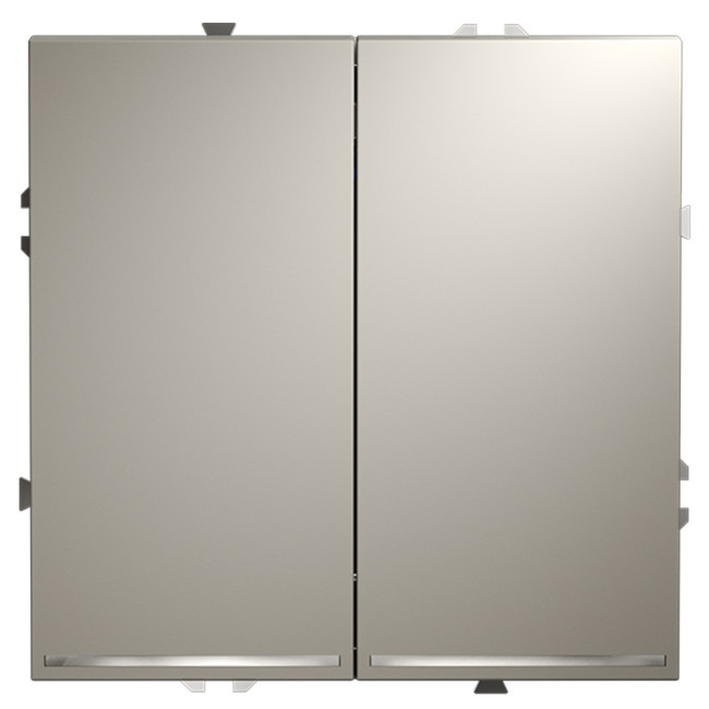 Выключатель двухклавишный с подсветкой Voltum S70 VLS020203 (кашемир) Выключатель двухклавишный с подсветкой Voltum S70 VLS020203 (кашемир)