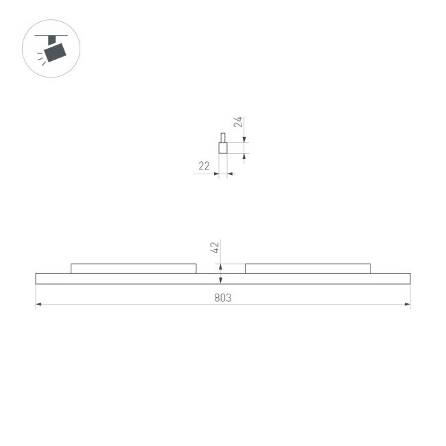 Трековый магнитный светильник Arlight MAG-ORIENT-FLAT-L800-27W Warm3000 (WH, 100 deg, 48V) (IP20 Металл) 060471 Трековый магнитный светильник Arlight MAG-ORIENT-FLAT-L800-27W Warm3000 (WH, 100 deg, 48V) (IP20 Металл) 060471
