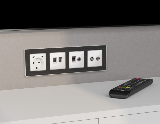 Комплект механизма розетки компьютерной + TV оконечной RJ-45 с автоматической защитной шторкой Alfa Белый матовый Quant Ambrella Volt MA132510 (AP1325, VM195) Комплект механизма розетки компьютерной + TV оконечной RJ-45 с автоматической защитной шторкой Alfa Белый матовый Quant Ambrella Volt MA132510 (AP1325, VM195)
