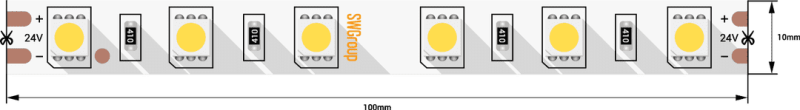 Светодиодная лента SWG SWG560-24-14.4-W-М 006319