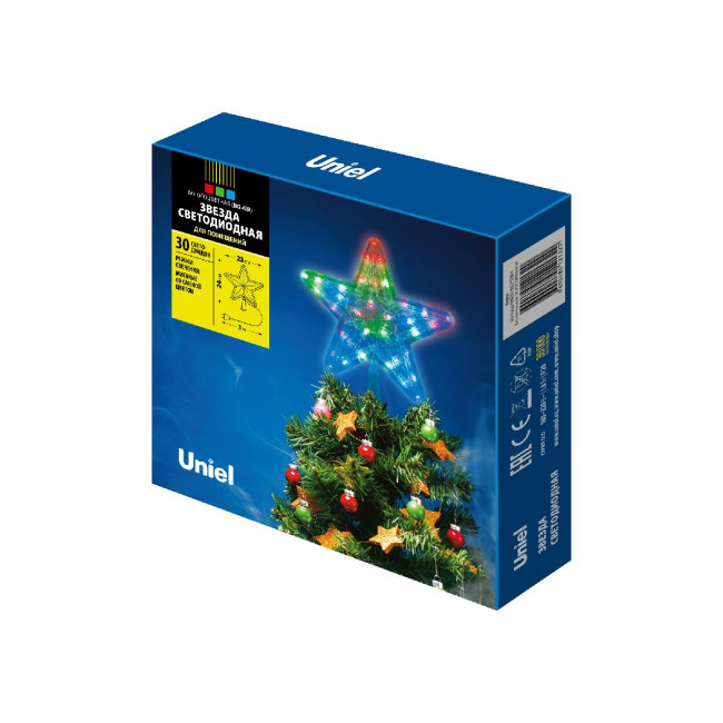 Украшение звезда Uniel ULD-H2222-030/DTA MULTI STAR-1 UL-00005492 Украшение звезда Uniel ULD-H2222-030/DTA MULTI STAR-1 UL-00005492