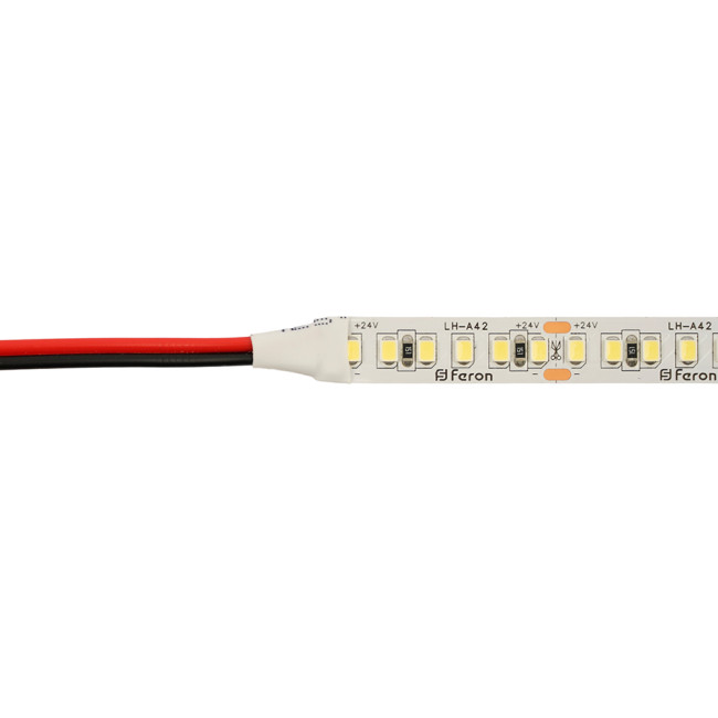 Светодиодная лента 24V Feron LS502, 180*SMD2835, 16W/m, IP20, 6000К (холодный белый) 53091 Светодиодная лента 24V Feron LS502, 180*SMD2835, 16W/m, IP20, 6000К (холодный белый) 53091