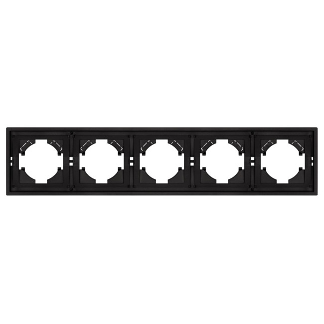 Рамка пластиковая на 5 постов Arlight FRM-TENDO-SFPL-5-BK 054657 Рамка пластиковая на 5 постов Arlight FRM-TENDO-SFPL-5-BK 054657