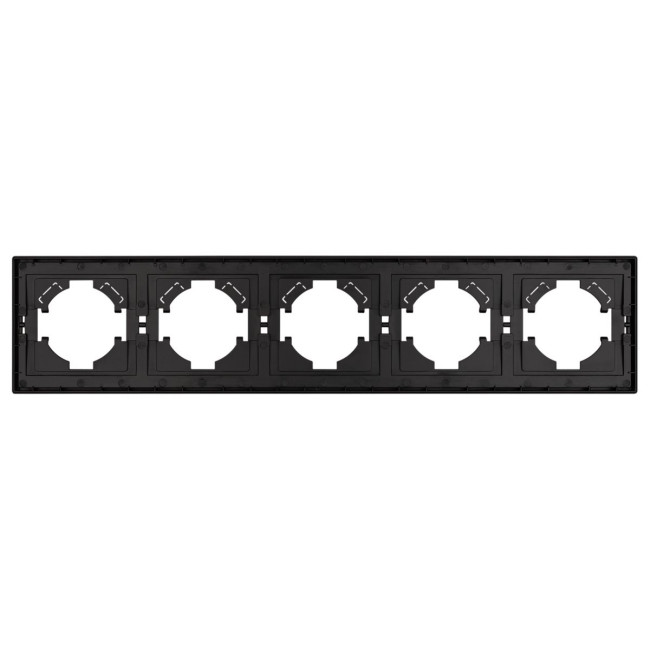 Рамка пластиковая на 5 постов Arlight FRM-TENDO-SFPL-5-BK 054657 Рамка пластиковая на 5 постов Arlight FRM-TENDO-SFPL-5-BK 054657