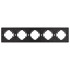Рамка пластиковая на 5 постов Arlight FRM-TENDO-SFPL-5-BK 054657 Рамка пластиковая на 5 постов Arlight FRM-TENDO-SFPL-5-BK 054657