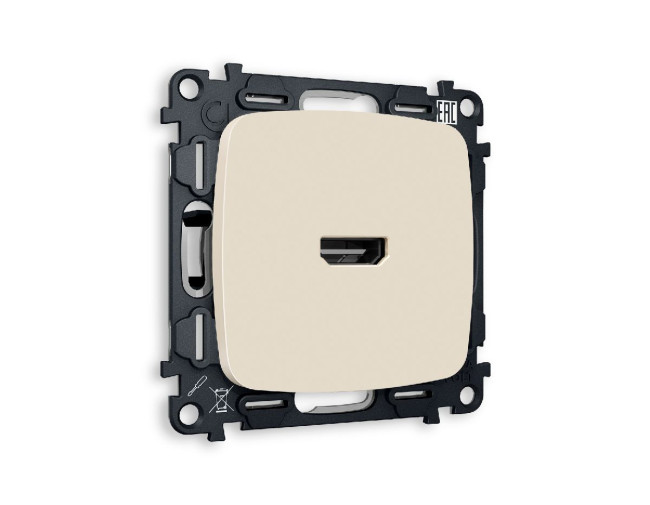 Комплект механизма розетки HDMI 2.0 40V/500MO 2.0GHz 5-18Gbit/s Ambrella Volt Omega MO334010