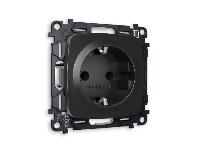 Комплект механизма розетки с/з cо шторками Ambrella Volt Omega MO807010 Комплект механизма розетки с/з cо шторками Ambrella Volt Omega MO807010