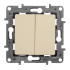 Переключатель двухклавишный Legrand Etika 10A 250V белый 672212 Переключатель двухклавишный Legrand Etika 10A 250V белый 672212