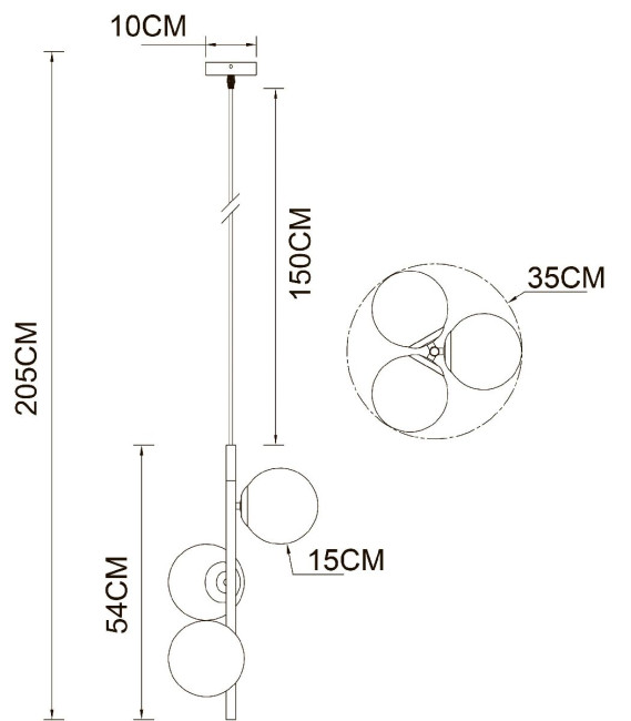 Подвесной светильник Arte Lamp Alcor A2224SP-3BK Подвесной светильник Arte Lamp Alcor A2224SP-3BK