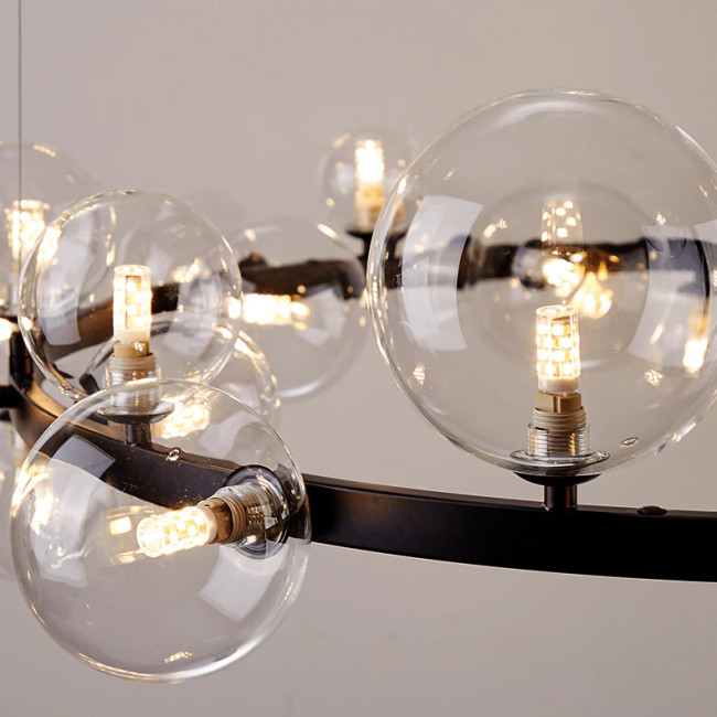 Подвесной светильник Delight Collection Art Deco Bubble 8828P/L black/clear Подвесной светильник Delight Collection Art Deco Bubble 8828P/L black/clear