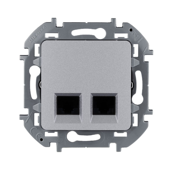 Розетка компьютерная двойная RJ45 Legrand Inspiria 673837 Розетка компьютерная двойная RJ45 Legrand Inspiria 673837