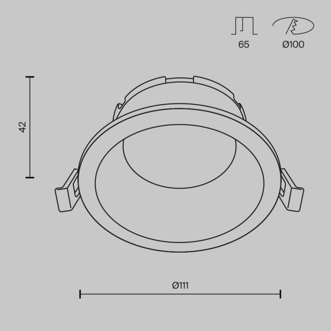 Встраиваемый светильник Maytoni Technical Share DL126-GX53-WB Встраиваемый светильник Maytoni Technical Share DL126-GX53-WB