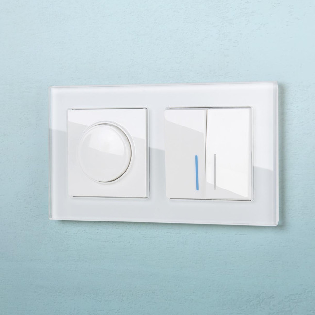 Выключатель Werkel двухклавишный проходной с подсветкой белый W1122101 4690389155222 Выключатель Werkel двухклавишный проходной с подсветкой белый W1122101 4690389155222