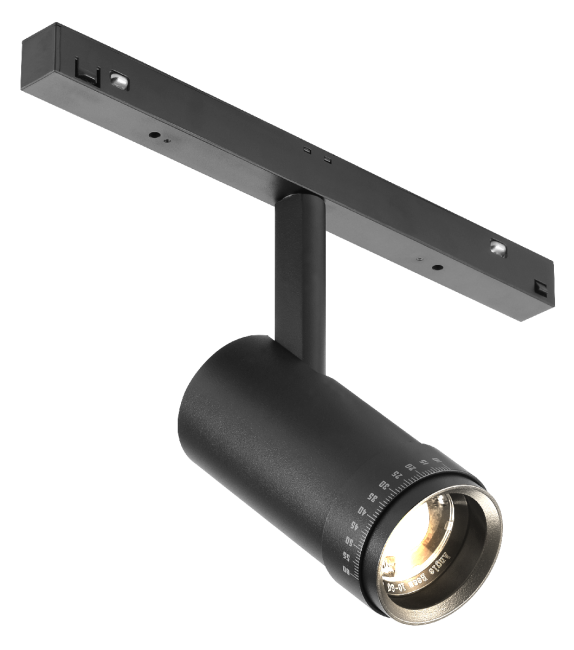 Трековый магнитный светильник iLedex Vision ZOOM 4822-020-D47-10W-10/60DG-4000K-BK