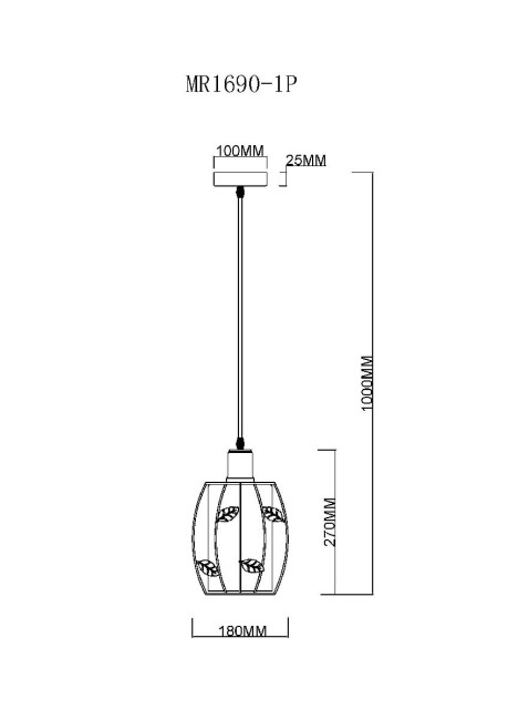 Подвесной светильник MyFar Huston MR1690-1P Подвесной светильник MyFar Huston MR1690-1P