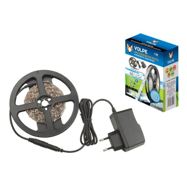 Светодиодная лента Volpe 9,6W/m 60LED/m 2835SMD холодный белый 2,5M ULS-Q721 2835-60LED/m-IP20-2.5M-DW RRP24C00 UL-00000643 Светодиодная лента Volpe 9,6W/m 60LED/m 2835SMD холодный белый 2,5M ULS-Q721 2835-60LED/m-IP20-2.5M-DW RRP24C00 UL-00000643
