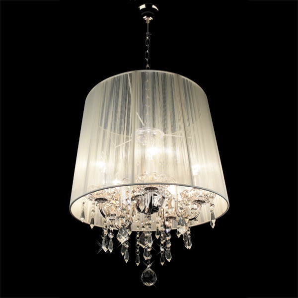 Подвесная люстра Eurosvet 2045/5 хром/белый Подвесная люстра Eurosvet 2045/5 хром/белый