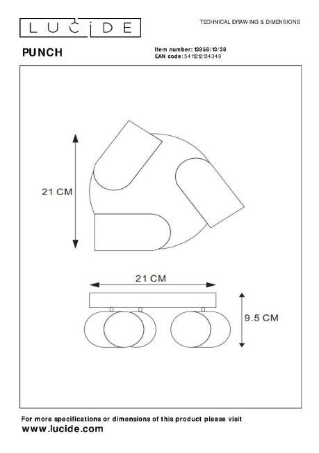 Спот Lucide Punch 13958/13/30 Спот Lucide Punch 13958/13/30