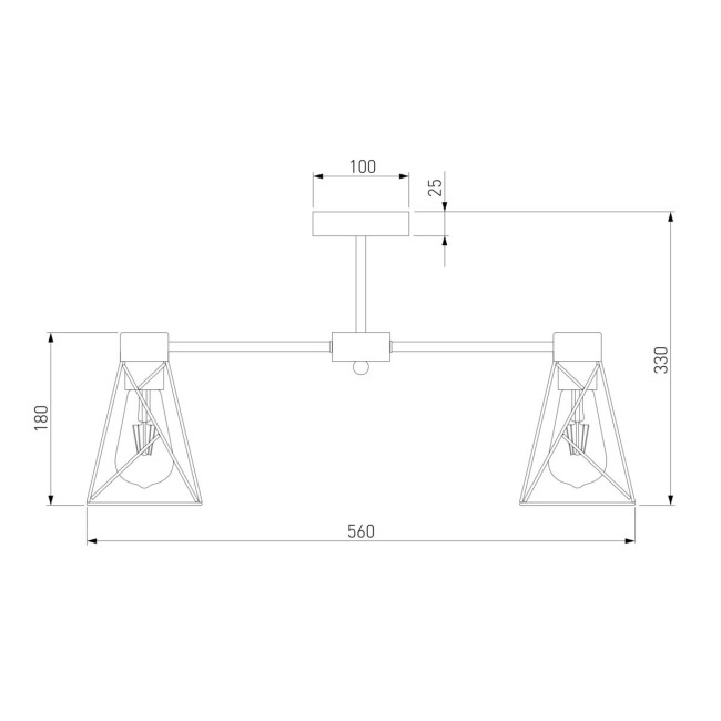 Потолочная люстра Eurosvet Trappola 70107/5 черный
