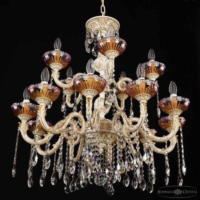 Подвесная люстра Bohemia Ivele Crystal AL79101/10+5/250/2D A WMG P Shampan/M-1G Подвесная люстра Bohemia Ivele Crystal AL79101/10+5/250/2D A WMG P Shampan/M-1G