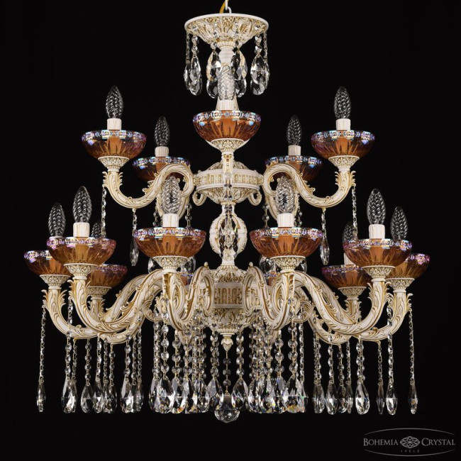 Подвесная люстра Bohemia Ivele Crystal AL79101/10+5/250/2D A WMG P Shampan/M-1G Подвесная люстра Bohemia Ivele Crystal AL79101/10+5/250/2D A WMG P Shampan/M-1G