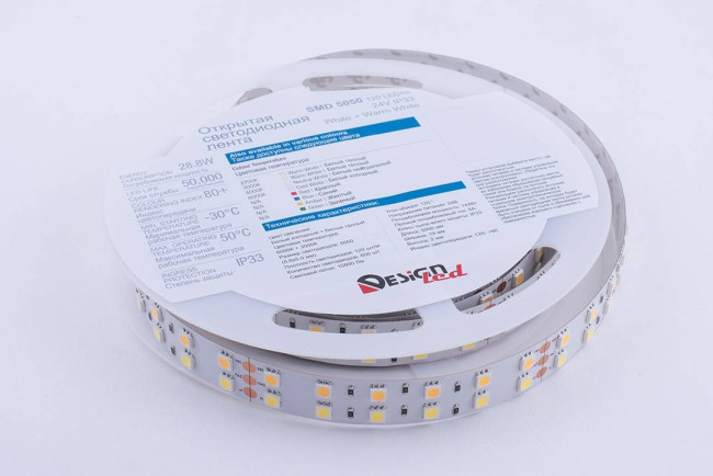 Светодиодная лента DesignLed DSG5120-24-W+WW-33 000515 Светодиодная лента DesignLed DSG5120-24-W+WW-33 000515