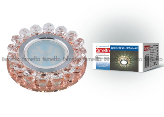 Встраиваемый светильник Fametto Luciole DLS-L102 GU5.3 CHROME/PEACH 10001 Встраиваемый светильник Fametto Luciole DLS-L102 GU5.3 CHROME/PEACH 10001