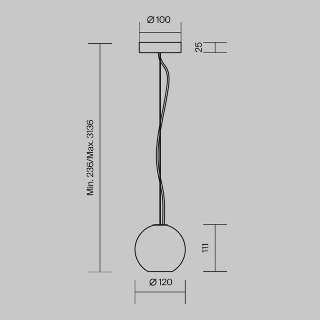 Подвесной светильник Maytoni Basic Texture MOD461PL-01GR Подвесной светильник Maytoni Basic Texture MOD461PL-01GR