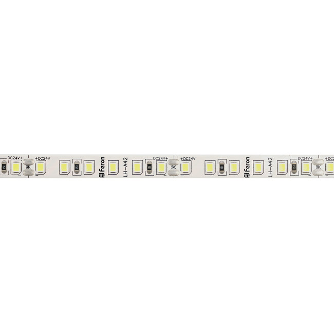 Светодиодная лента 24V Feron LS501, 120*SMD2835, 11W/m, IP20, 6000К (холодный белый) 53088 Светодиодная лента 24V Feron LS501, 120*SMD2835, 11W/m, IP20, 6000К (холодный белый) 53088