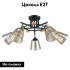 Потолочная люстра Arte Lamp Glassy A5078PL-5BK Потолочная люстра Arte Lamp Glassy A5078PL-5BK