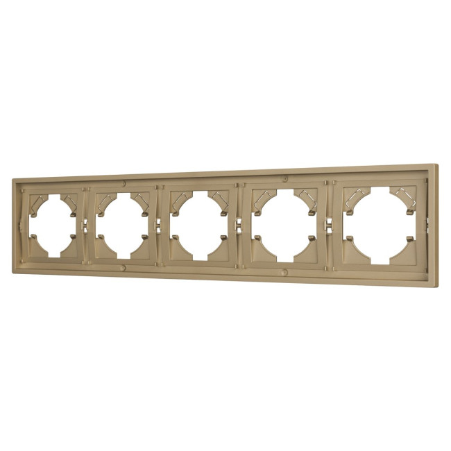 Рамка пластиковая на 5 постов Arlight FRM-TENDO-SFPL-5-GD 054658