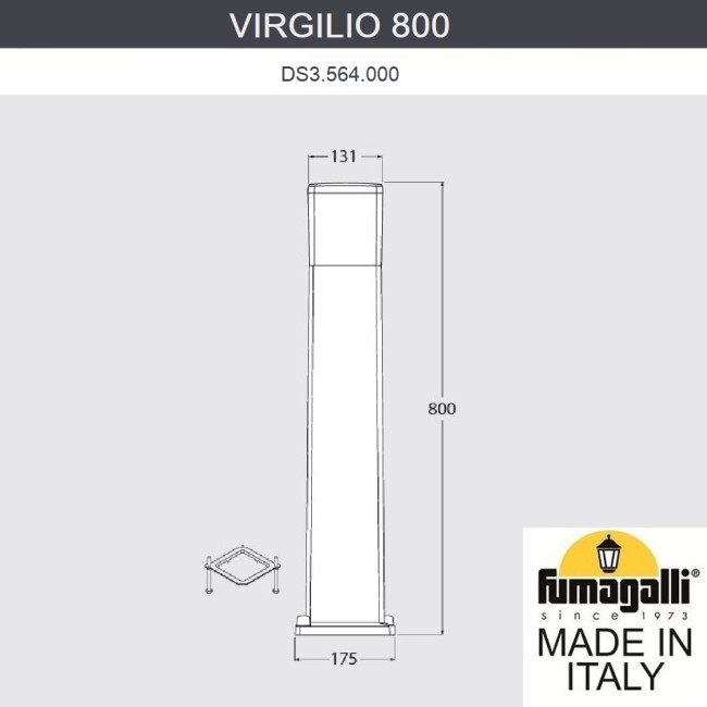 Ландшафтный светильник Fumagalli Virgilio DS3.564.000.AYF1R Ландшафтный светильник Fumagalli Virgilio DS3.564.000.AYF1R