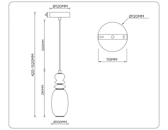 Подвесной светильник Ambrella Light High Light Ceramo Modern LH53141
