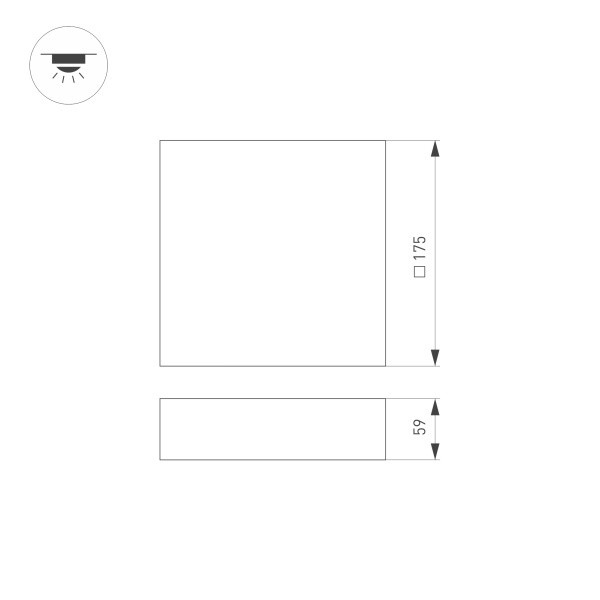 Накладной светильник Arlight SP-Quadro-S175x175-16W Day4000 034784 Накладной светильник Arlight SP-Quadro-S175x175-16W Day4000 034784