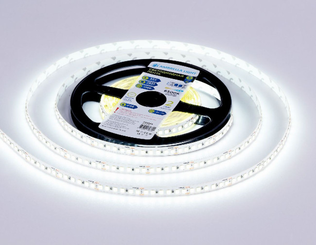 Светодиодная лента Ambrella Light Led Strip 24V Illumination 2835 14,4Вт/м 6500K 5м IP20 GS3213 Светодиодная лента Ambrella Light Led Strip 24V Illumination 2835 14,4Вт/м 6500K 5м IP20 GS3213