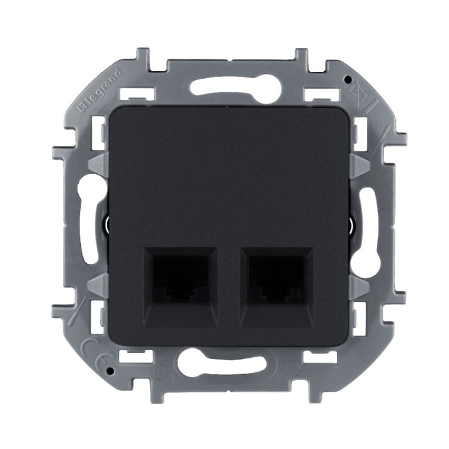 Розетка компьютерная двойная RJ45 Legrand Inspiria 673838 Розетка компьютерная двойная RJ45 Legrand Inspiria 673838