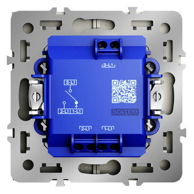 Выключатель встраиваемый Voltum S70 для жалюзи 10А, (сталь) VLS020705 Выключатель встраиваемый Voltum S70 для жалюзи 10А, (сталь) VLS020705