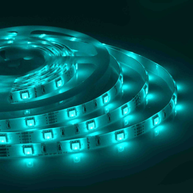 Светодиодная влагозащищенная лента Apeyron 12В 5050 7,2Вт/м RGB 5м IP65 00-41 Светодиодная влагозащищенная лента Apeyron 12В 5050 7,2Вт/м RGB 5м IP65 00-41