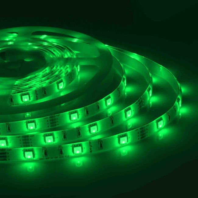 Светодиодная влагозащищенная лента Apeyron 12В 5050 7,2Вт/м RGB 5м IP65 00-41 Светодиодная влагозащищенная лента Apeyron 12В 5050 7,2Вт/м RGB 5м IP65 00-41