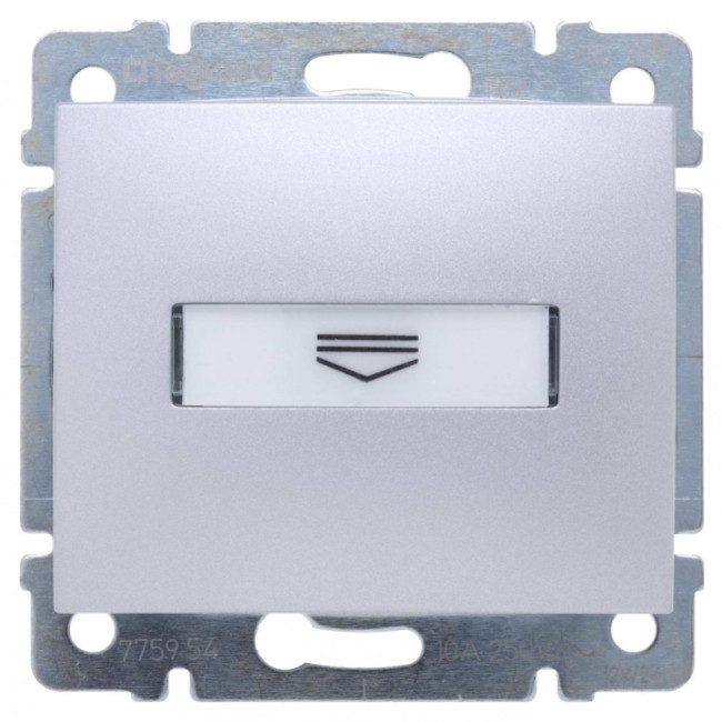 Выключатель карточный Legrand Valena с выдержкой времени и подсветкой алюминий 770234 Выключатель карточный Legrand Valena с выдержкой времени и подсветкой алюминий 770234