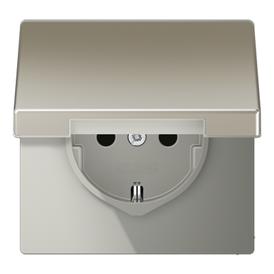 Розетка 2K+З с крышкой Jung ES1521KL Розетка 2K+З с крышкой Jung ES1521KL