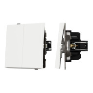 Механизм выключателя двухклавишный непроходной Arlight SWT-TENDO-MK02-SFPL-WH (230V, 10A) 054547