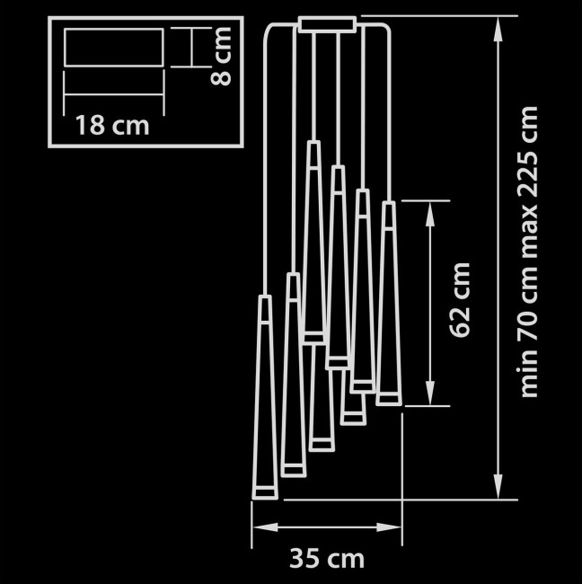 Каскадная люстра Lightstar Punto 807083 Каскадная люстра Lightstar Punto 807083